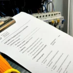 Protokół z oględzin i przeglądu instalacji elektrycznej w Warszawie.